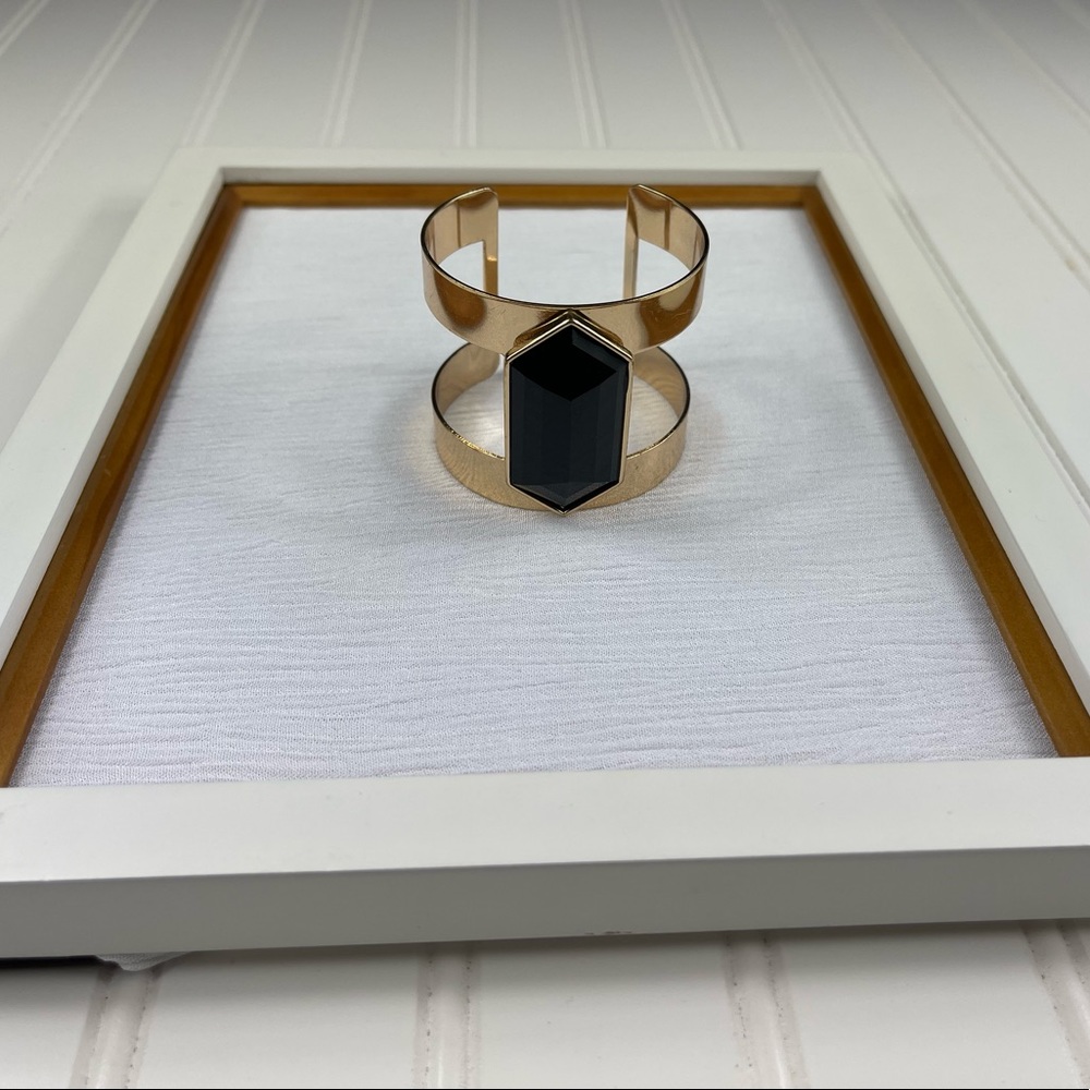 Black & Gold Cuff Bracelet - Picture 3 of 9